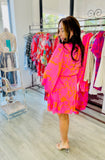 Lava Flow Paxton Balloon Sleeve Mini Dress