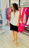The Astra Sleeveless Button Down Top