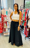 Distressed Sports Crop Top - Black or White