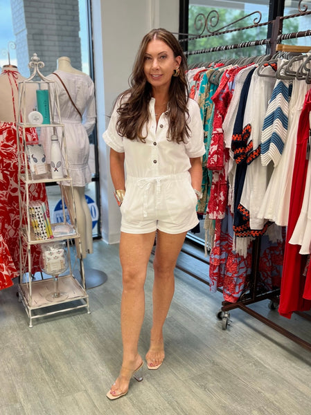 The Opal Romper-White