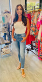 Q2 Embellished Jeans - Mid Wash