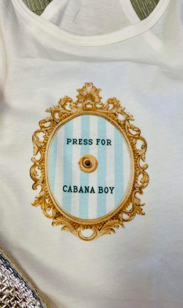 Press for Cabana Boy Tank Tops - White