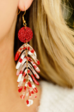 Palm Leaf Acrylic Drop Earrings