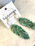Palm Leaf Acrylic Drop Earrings