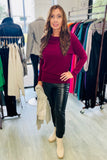 Brushed Knit Off the Shoulder Top - Multiple Colors