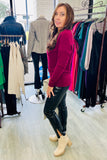 Brushed Knit Off the Shoulder Top - Multiple Colors