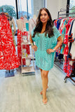 Hollow Knit Swimwear Coverup - Black or Lake Green