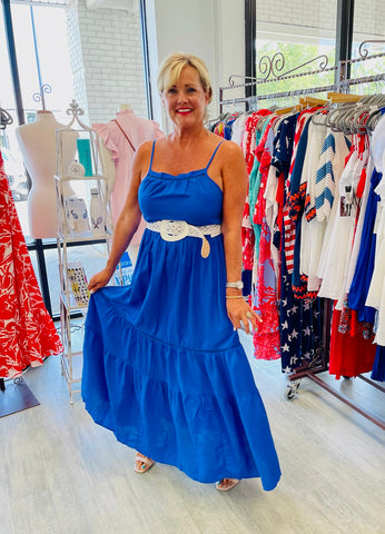 The Maddy Maxi Dress - Royal Blue
