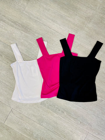 Renee Square Neck Rib Knit Top