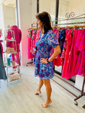 Junie Floral Amina Surplice Ruffle Mini Dress
