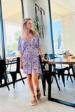 Lilly Floral Smocked Kimono Mini Dress