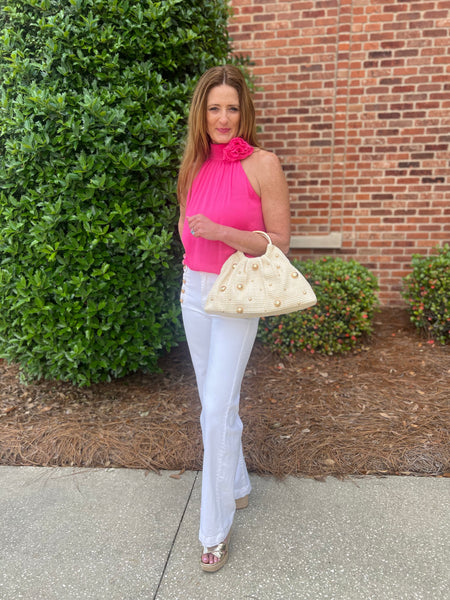 Harper Evening Bag: Ivory