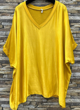 Italian Dressy Satin Front Fluid Blouse - One Size