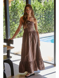 Showstopper Cotton Halter Maxi Dress