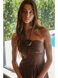 Showstopper Cotton Halter Maxi Dress