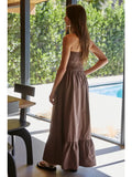 Showstopper Cotton Halter Maxi Dress