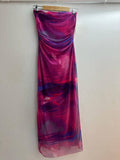 Donatella Mesh Printed Strapless Dress