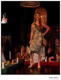 The Tuscany Italian Satin Dress with Scarf
