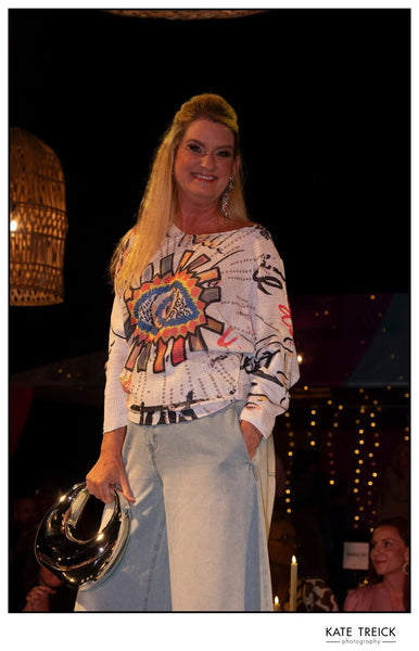 Evil Eye Italian Printed Sweater