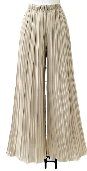 Italian Pleated Wide Legs Pants -One Size
