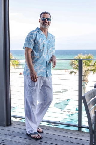 Frond of Paradise Cabana Shirt - Men's Linen
