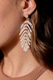Palm Leaf Acrylic Drop Earrings