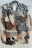 Italian Love Is Wild Animal Print Blazer