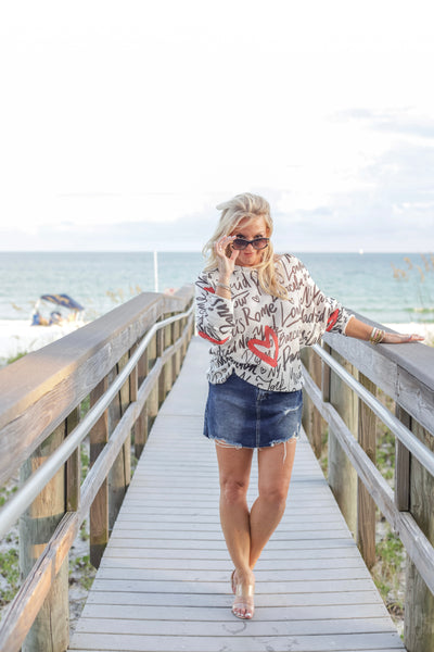 Q2 High Waisted Distressed Denim Mini Skirt - Medium Wash