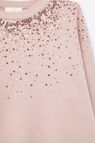The Q2 Soft Knit Sweater with Sequins