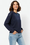 The Q2 Soft Knit Sweater with Sequins