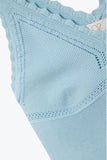 Q2 Knit V-Neck Tank Top with Scalloped Edges