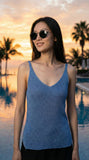 Italian Sparkle Sleeveless Knit Sweater