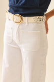 Q2 Stretch Straight Leg Pants -White