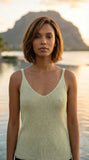 Italian Sparkle Sleeveless Knit Sweater
