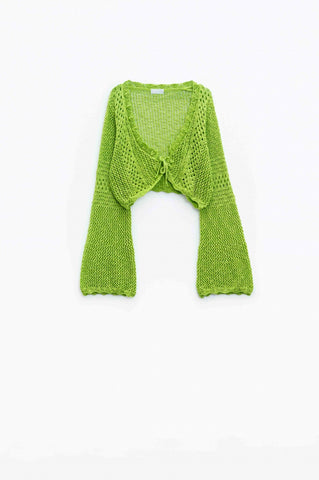 The Q2 Cropped Cardigan with Tie Closing