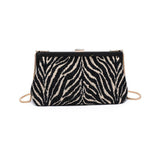 Samira - Zebra Evening Bag: Natural Black
