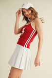 “A” Alabama Contrast Trim Tank Top