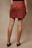 Sabrina Suede Colorblock Skirt