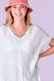 Lucy Loose Fit Gauze Short Sleeve Top