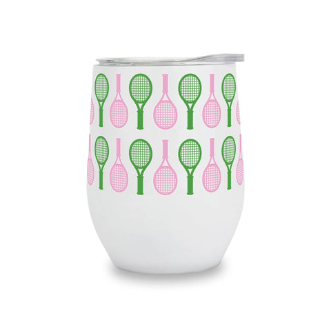 Insulated Wine Tumbler - Tennis Repeat