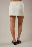 Low Waist Mini Skirt- Cream