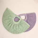 Half Circle Straw Bag