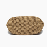 Sunset Straw Bucket Mini Tote Bag: Brown