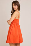 FINAL SALE Bubble Pop Bady Doll Mini Dress- Orange