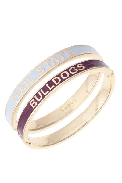 Mississippi State Bulldogs Skinny Enamel Hinge Bangle