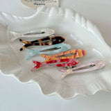 Acetate Floral Fish Clip Hairpin Barrette