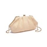 Triana Straw Frame Clutch -  Ivory