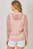 Mystree Sparkling Net Pullover Sweater