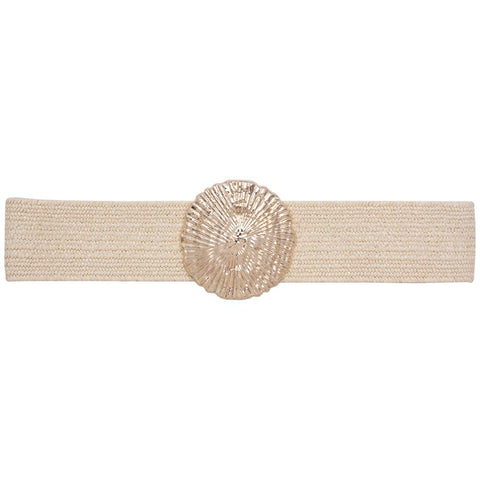 Woven Round Metal Stretch Belt