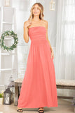 The Maddy Tube Solid Ruffled Maxi